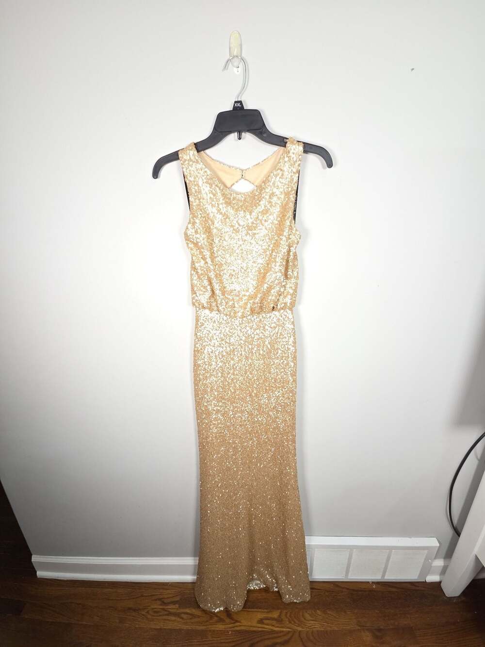 Sorella Vita Gold Sequin Blouson Bridesmaid/Formal Gown